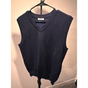 NWOT Coofandy‎ Men's V-Neck Sweater Sleeveless Vest M Navy